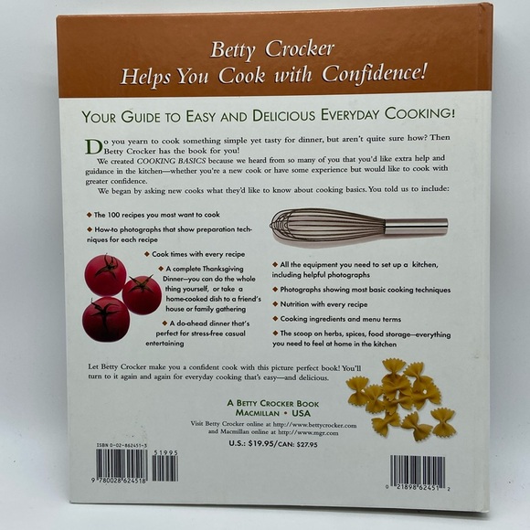 Betty Crocker’s Cooking Basics Cookbook Hardcover Spiral Bound 1998 - Picture 3 of 10